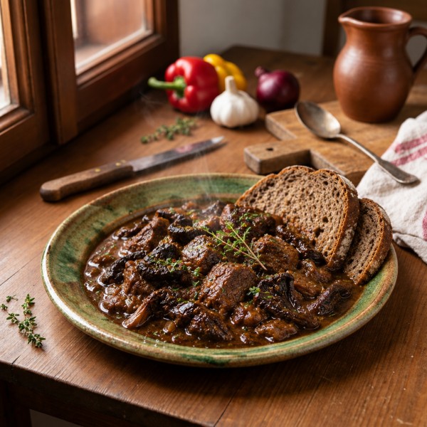 Čierny hubový guláš - recept, ktorý nestarne